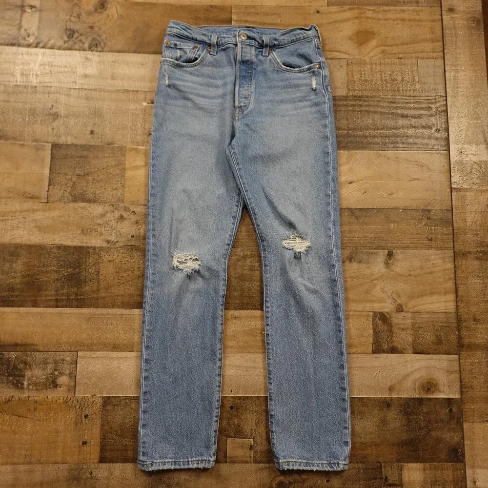 Levi’s 501 Original Fit Jeans Men’s W29 L30 Light‎ Wash Button Fly Denim